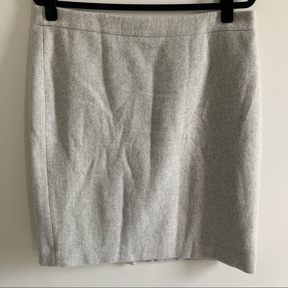 J. Crew Mercantile Grey Wool Pencil Skirt 12